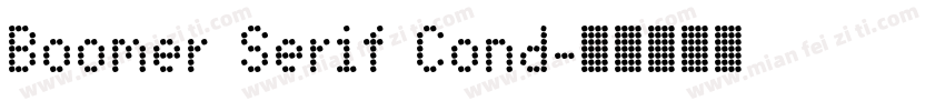 Boomer Serif Cond字体转换